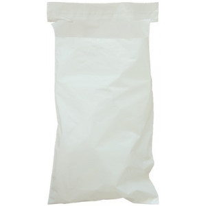 Sacs poubelle en PE blanc, ruban auto-adhésif pour fixation, 1.5 l, 200 x 300 mm, en paquet de 1000 pièces