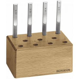 Assortiment de 4 toucheaux pour tester l'or