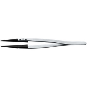 Brucelles avec embouts remplaçables en teflon, pointes 00, longueur 130 mm