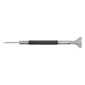 Tournevis d'horloger en aluminium, Ø 1.40 mm,  avec membrane en élastomère, tête ergonomique en matière synthétique POM autolubrifiant