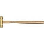 Marteau d'horloger, manche en bois, tête en laiton, 60 x 230 mm