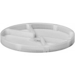 Panier en matière synthétique avec 4 séparations, hauteur 8 mm, Ø 80 mm