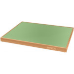 Socle en bois, reconvert de stratifié vert, 900 x 500 x 40 mm