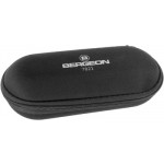 Etui de voyage noir à coque dure avec revêtement nylon, fermeture éclair et intérieur en mousse amovible, dimensions: 162 x 75 x 55 mm