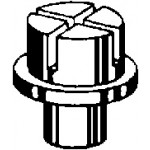 Tasseau plat, fendu, percé Ø trou 3.00 mm, Ø ext. 6.00 mm