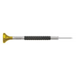 Tournevis d'horloger en acier inox, Ø 0.80 mm,  avec membrane en élastomère, tête ergonomique en matière synthétique POM autolubrifiant