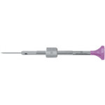 Tournevis d'horloger en acier inox, Ø 1.60 mm, tête ergonomique en matière synthétique POM autolubrifiant, avec tambour