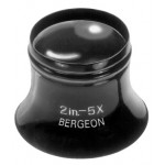 Loupe (micros) en matière synthétique noir No 2,5, grossissement 4 x