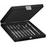 Assortiment de 8 brucelles B-ANTIMAG en acier antimagnétique, bonne résistance aux acides et à la corrosion, en coffret bois