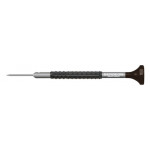 Tournevis d'horloger en aluminium, Ø 1.00 mm,  avec membrane en élastomère, tête ergonomique en matière synthétique POM autolubrifiant