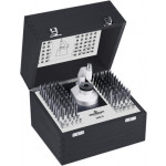 Potence à river en fonte injectée, avec 100 rivoirs Ø 4.7 mm et 20 tasseaux, avec socle et coffret bois