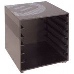 B-cube, layette de table en aluminium massif, vide, pouvant accueillir 6 tiroirs