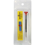 Tournevis d'horloger en aluminium 100% antimagnétique, Ø 1.20 mm, avec membrane en élastomère, tête ergonomique en matière synthétique POM autolubrifiant, avec 2 mèches de rechange en tube plastique