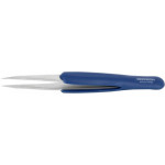 Brucelles ESD revêtues d'une membrane en caoutchouc-nitrile, pointes 00, longueur 120 mm