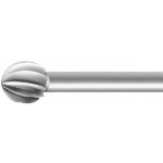 Fraise de forme à grosse denture, en acier outil, Ø tige 2.35 mm, longueur 44.5 mm, Ø 8.00 mm