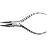 Pince à bec lisse en acier poli, articulations entrepassées, longueur 140 mm, largeur 10 mm