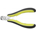 Pince à couper de côté, bec court, coupe flush, antistatique, en carbure de tungstène 81 HRC, longueur 118 mm