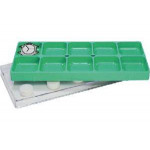 Boîte en plastique avec couvercle transparent, amovible, pour 10 montres sans bracelet
