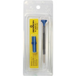 Tournevis d'horloger en aluminium 100% antimagnétique, Ø 2.50 mm, avec membrane en élastomère, tête ergonomique en matière synthétique POM autolubrifiant, avec 2 mèches de rechange en tube plastique