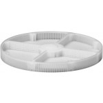 Panier en matière synthétique avec 4 séparations, hauteur 8 mm, Ø 80 mm