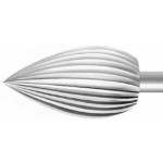Fraise de forme à denture fine, en acier outil, Ø tige 2.35 mm, longueur 44.5 mm, Ø 4.00 mm
