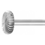 Fraise de forme à denture fine, en acier outil, Ø tige 2.35 mm, longueur 44.5 mm, Ø 6.00 mm