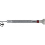 Tournevis d'horloger à mèche cruciforme "Phillips", Ø 1.20 mm, en acier inox, tête ergonomique en matière synthétique POM autolubrifiant