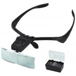 Loupe binoculaire à visière mobile et éclairage LED