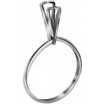 Bague porte-pierre précieuse, pour présentation au client, en métal blanc