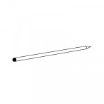 Pierre Degussit ronde, 100 x Ø 8 mm, grain fin