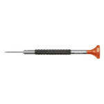 Tournevis d'horloger en aluminium, Ø 0.50 mm,  avec membrane en élastomère, tête ergonomique en matière synthétique POM autolubrifiant