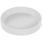 Godet à fournitures rond en plastique blanc, Ø 30 x 10 mm