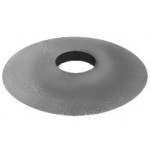 Meule en caoutchouc aggloméré avec poudre de carbure de silicium, grise tendre Ø 17 mm, épaisseur 3.5 mm sans tige