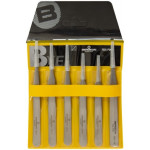 Assortiment de 6 brucelles B-XEL en acier 100% antimagnétique, finition soignée, pointes 11, alliage "haute qualité", très bonne résistance à la corrosion, à la chaleur (450°) et aux acides, en pochette plastique