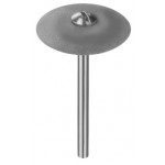Meule en caoutchouc aggloméré avec poudre de carbure de silicium, rose, tendre, Ø 17 mm, épaisseur 3.5 mm sans tige
