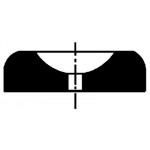 Pierre plate à trou, Ø int. 0.11 mm, Ø ext. 2.00 mm, en paquet de 100 pièces