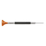 Tournevis d'horloger en acier inox, Ø 0.50 mm,  avec membrane en élastomère, tête ergonomique en matière synthétique POM autolubrifiant
