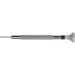 Tournevis d'horloger à mèche cruciforme "Phillips", Ø 0.80 mm, en acier inox, tête ergonomique en matière synthétique POM autolubrifiant