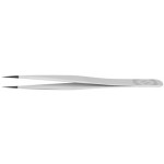 Brucelles en acier antimagnétique blanche, pointes 3, longueur 120 mm