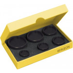 Assortiment de 6 tasseaux creusés en POM, filetage M6, épaisseur 14 mm