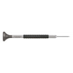Tournevis d'horloger en acier inox, Ø 1.40 mm,  avec membrane en élastomère, tête ergonomique en matière synthétique POM autolubrifiant