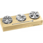 Assortiment de 3 mandrins sur socle bois