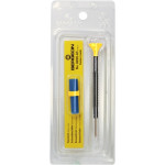 Tournevis d'horloger en aluminium 100% antimagnétique, Ø 0.80 mm, avec membrane en élastomère, tête ergonomique en matière synthétique POM autolubrifiant, avec 2 mèches de rechange en tube plastique