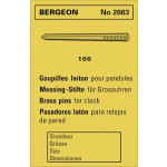 Goupilles en laiton, Ø 0.40 mm, en paquet de 100 pièces