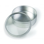 Boîte ronde en aluminium, dessus en aluminium et verre, Ø 50 mm, hauteur 23 mm