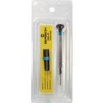 Tournevis d'horloger à profilé spécial, Ø 1.50 mm, en acier inox, tête ergonomique en matière synthétique POM autolubrifiant, avec 2 mèches de rechange en tube plastique