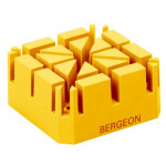 Posage jaune en matière synthétique soft, 53 x 53 x 26 mm