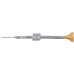 Tournevis d'horloger en acier inox, Ø 1.80 mm, tête ergonomique en matière synthétique POM autolubrifiant, avec tambour
