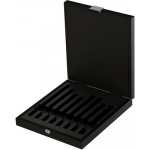 Coffret pour brucelles vide avec intérieur mousse et emplacement pour 8 brucelles