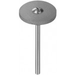 Meule en caoutchouc aggloméré avec poudre de carbure de silicium, rose, tendre, Ø 17 mm, épaisseur 2 mm sur tige Ø 2.35 mm